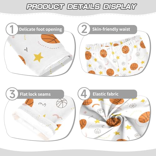 Girls Leggings Size 4T Basketball White Soft Stretchy Pants Breathable Girl Clothes for Running School3