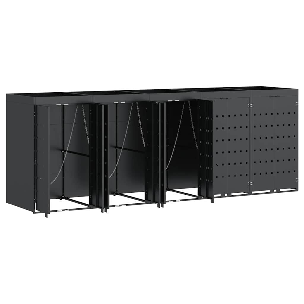 Genérico Almacenamiento de Cubos Wheelie para 5 Cubos Antracita,Casa y jardín,Productos del hogar,Accesorios para contenedores de residuos,Soportes para contenedores de residuos-3394746