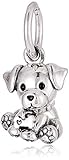 Seine runden Knopfaugen aus schwarzer Emaille und der kleine Hundeknochen an seinem Halsband machen aus diesem Charm ein Must-Have für jeden Hunde-Liebhaber