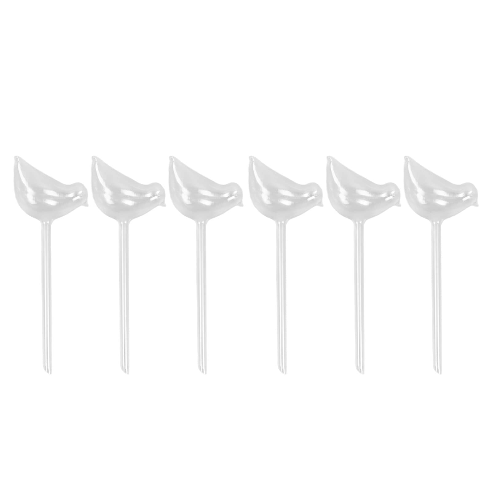 6Pcs Self Watering Spike Globes Devices, Automatic Glass Bird Shape Design Plant Watering Device for Indoor Outdoor Garden