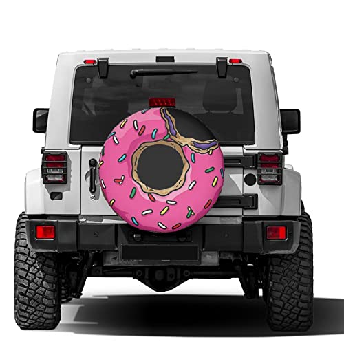 Image of Donut Spare Tire Cover Dust-Proof Wheel Tire Cover Fit Trailer, RV, SUV and Many Vehicle 15 Inch