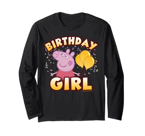 T-shirt Peppa Pig anniversaire fille manches longues coton rose
