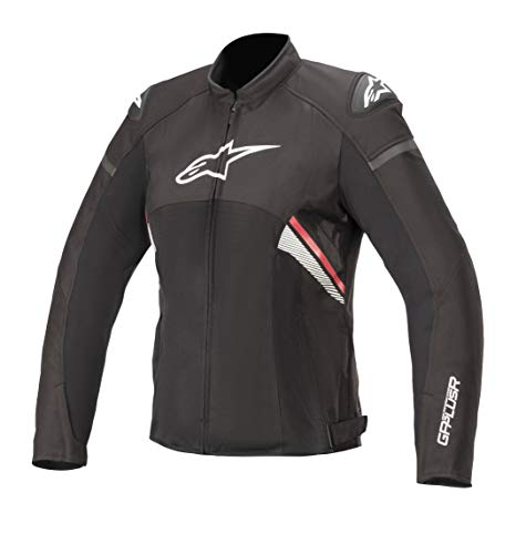 Alpinestars Stella T-GP Plus R V3 Air Jaqueta feminina Street Motorcycle - Preto/Vermelho Fluorescente/Branco/Grande