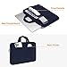MOSISO Laptop Shoulder Bag Compatible with MacBook Air/Pro,13-13.3 inch Notebook,Compatible with MacBook Pro 14 inch M5 M4 M3 M2 M1 2026-2021,Polyester Flapover Briefcase Sleeve Case, Navy Blue