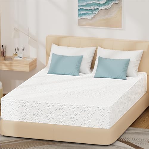 Image of Twin XL Mattress 10 Inch, Twin XL Memory Foam Mattress Made in USA | Gel Memory Foam for Cooling Night Sleep, Pressure Relief, Bed in a Box, Fiberglass Free, Washable Removable Cover
