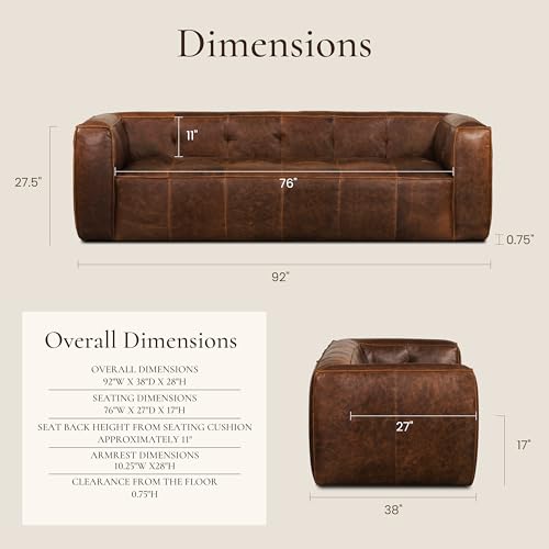 POLY & BARK Capa Chocolate Brown Sofa
