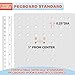Peg Board Display Stand With 12 Hooks - White Metal Jewelry Retail Pegboard Racks for Craft Shows, Fairs and Selling Earrings - Sturdy Rack Stands for Retail Stores, Vendors & Events, 17 x 13