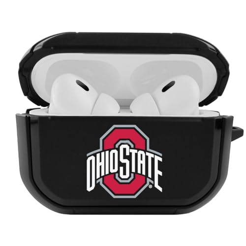 AudioSpice Collegiate Durable Black Cover with Carabiner for Apple Airpods Pro 3 Case - Ohio State Buckeyes