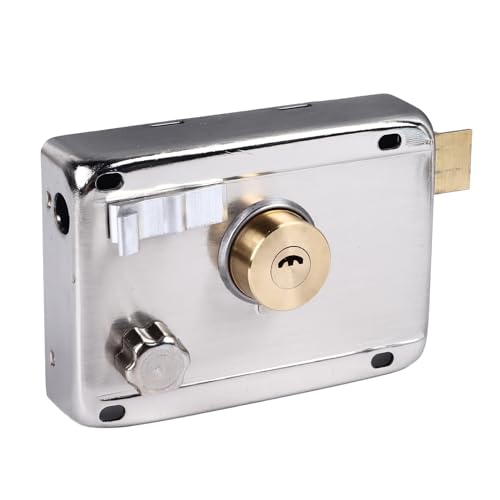 Front Door Lock, Door Lock with Key, Steel Copper with Installation Accessories Front Door Lock with Key Rim Lock for Home - Image 2