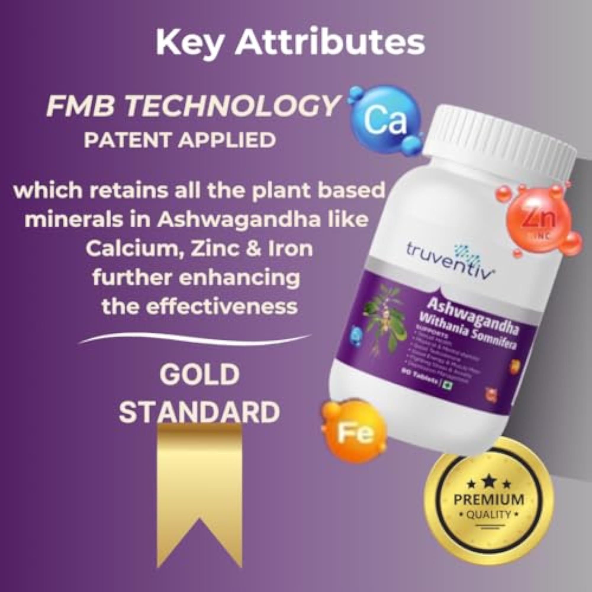 Ashwagandha 500mg Capsules, 100% Pure & Natural