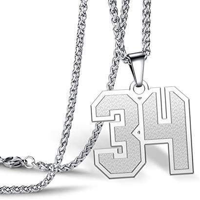 Custom Number Necklace, Baseball Number 