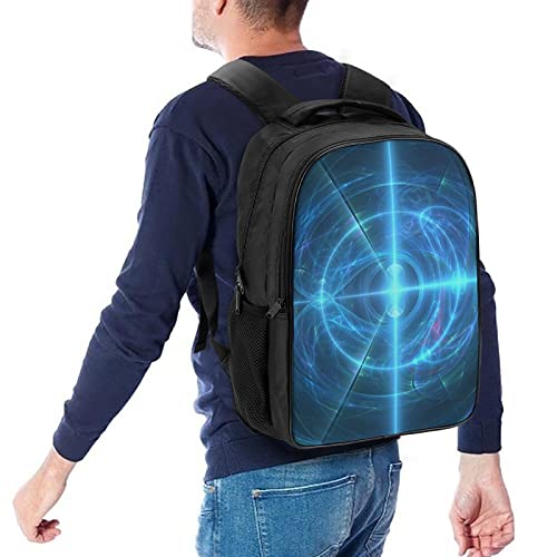 Sac à dos école bleu uni 3D cool et tendance pour adolescent - 5