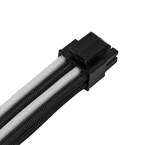 Silverstone SST-PP07E-EPS8BW - Cavo prolunga di Alimentazione, 30 cm, EPS 8 Pin a EPS/ATX 4+4 Pin, Colore: Nero/Bianco - Alimentatore - Immagine 5