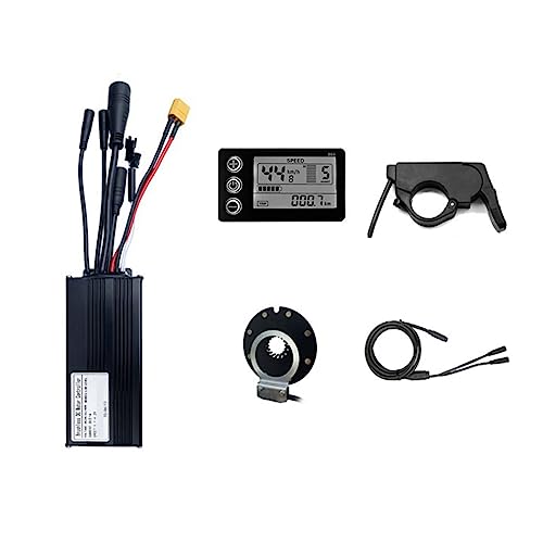 Kznifmk System de Controlador 30A 36V/48V 750W/1000W Motor S866 con Controlador Universal Kit PequeñO