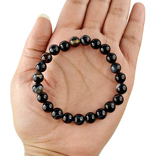 Image of Certified Natural Crystal Stone 8 mm Round Beads Bracelet for Men & Women | Reiki Charged Gemstone Bracelet | Multiple Stone Variants Available
