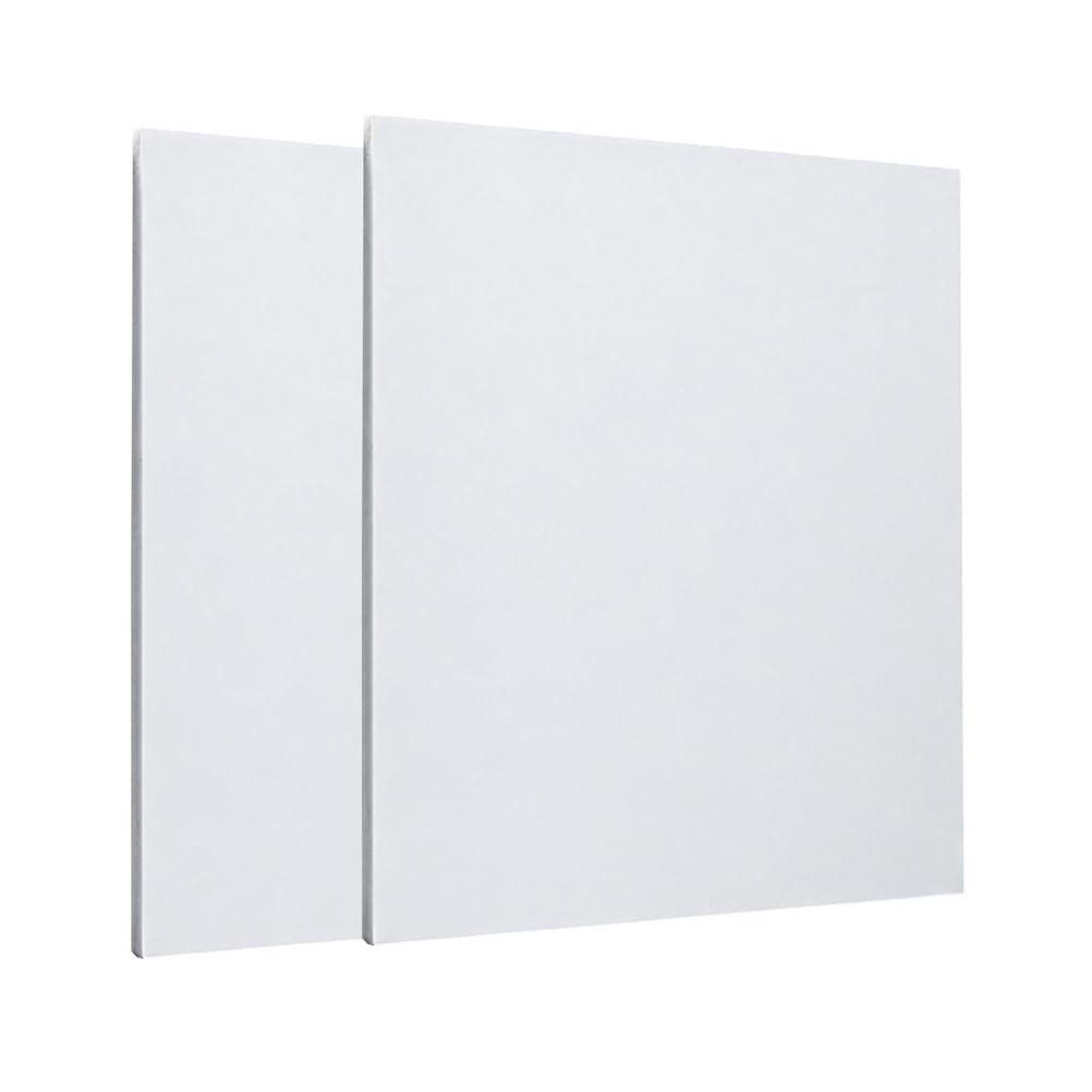 YTSMZX Teflon PTFE Plastic Sheet 250mmx250mm 2pcs,Thickness 0.5mm