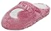 Brandsseller Damen Hausschuh Plüsch Mond Sterne Motiv Pantoffeln - kuschelig weiche Slipper-rosa-36
