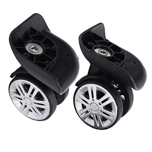 Luggage Wheels, 360 Swivel, Double Row, Black, Plastic, Compatible with Passenger Car, 2.4 Inches, 0.28 Kilograms4