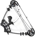MILAEM Archery Compound Bow Hunting Triangle Bow 45lbs Catapult Dual-use Steel Ball Bow Right Left Hand for Outdoor Hunting Competition Composite Bow (Black)