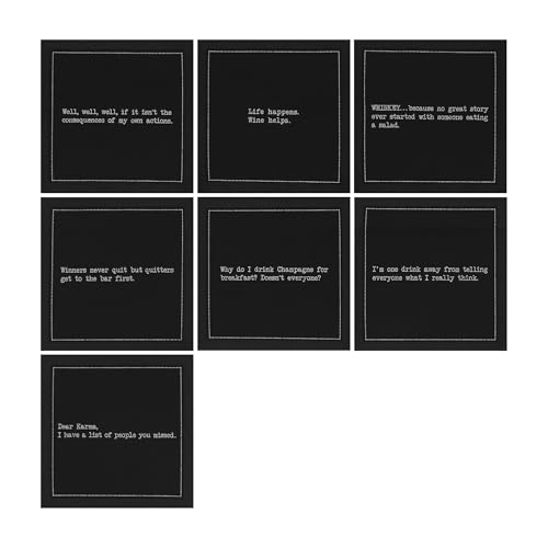 Five-Star-Napkins-Snarky-Quotes-Black-Cotton-Cocktail-Napkins-Beverage-Napkins-Bar-Napkins-Cloth-Napkins-Party-Napkins-Events-Holidays-Weddings-Birthdays-Disposable-45-x-45-50x Five Star Napkins Snarky Quotes Black Cotton Cocktail Napkins Beverage Napkins Bar Napkins Cloth Napkins Party Napkins Events Holidays Weddings Birthdays Disposable 45 x 45 50x