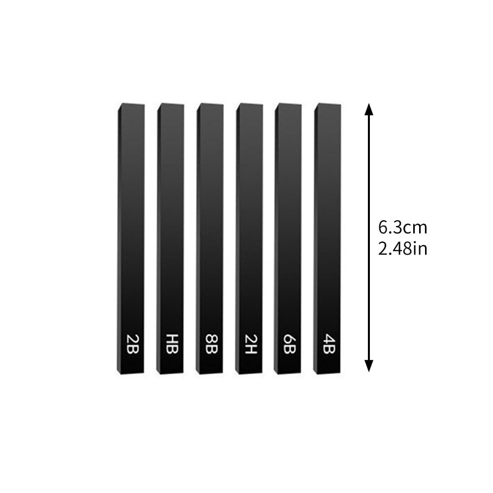 Artist Compressed Charcoal Sticks for Sketching, Drawing, Shading, Soft, Medium, Hard, Art Supplies Sketch Kits Tools, Square Willow Charcoal Sticks, 6-Piece Boxed, Type 1