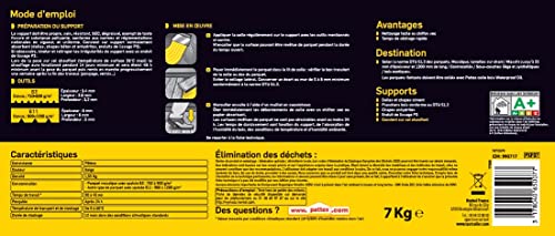 PATTEX Parkettkleber P685 - Polymerkleber für jede Art von Parkett und Blattlänge - geeignet auf beheizten Böden, sorgt für eine starke und dauerhafte elastische Verklebung - 7 kg Eimer