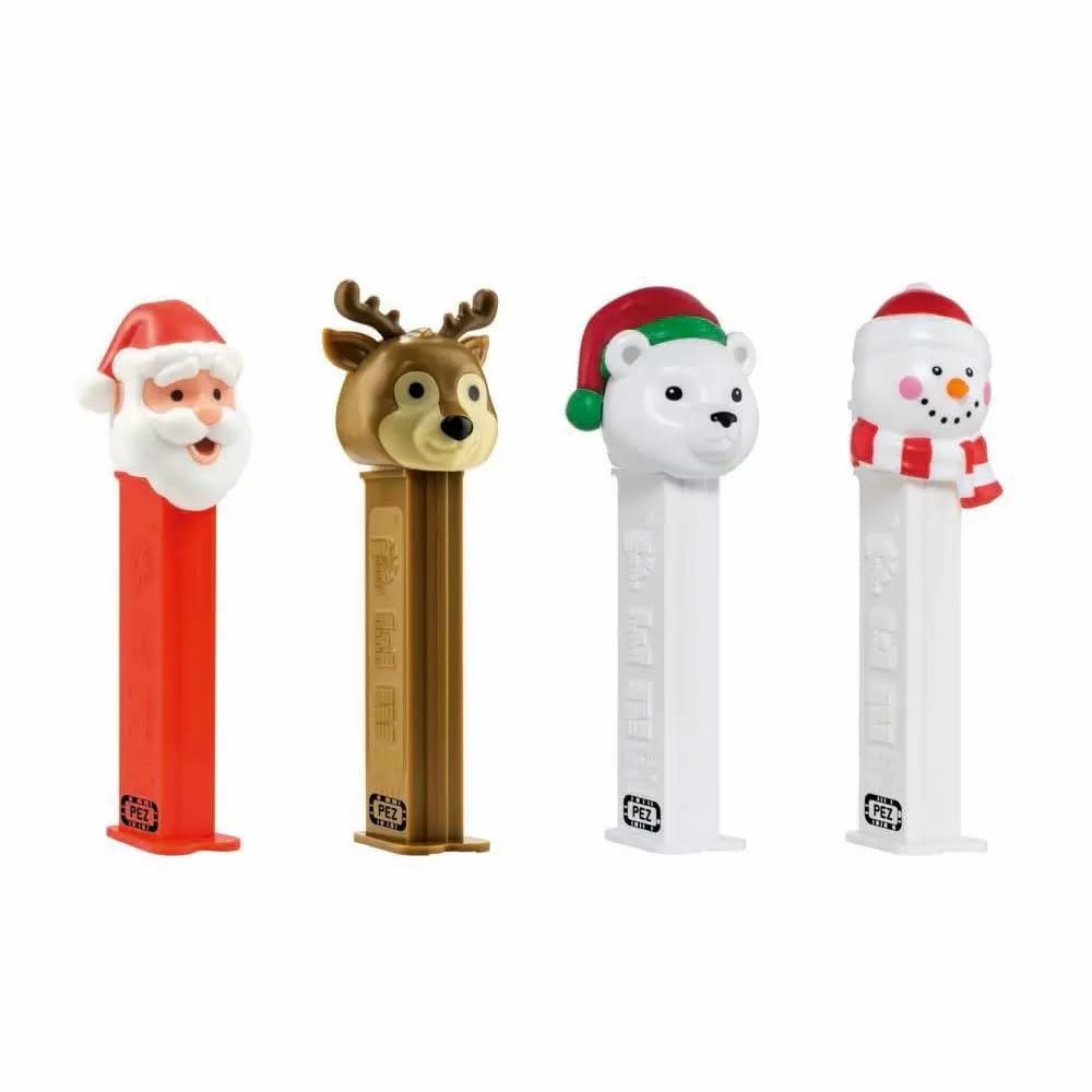Noël Pez distributeur avec deux recharges (vendu à l'unité, un caractère aléatoire fourni)