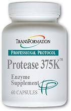 TRANSFORMATION THE GENESIS OF GOOD HEALTH Protease 375K Enzyme Blend Supplement, High-Potency Formula for Protein Absorption & Gut Health, Advanced Enzym Support, Non-GMO, 60 Capsules