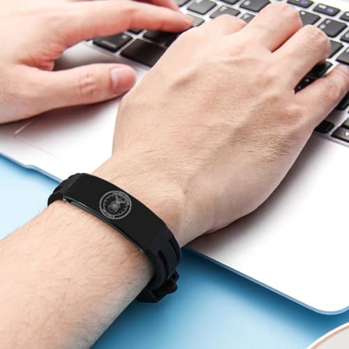 Men's Air Force Veteran Bracelet Adjustable US Air Force Badge Wristband Veteran Silicone Bracelets Jewelry Gifts for Dad,Husband4