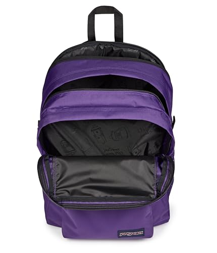 Image of JanSport Main Campus Backpack - Travel or Work backpack w 15-Inch Laptop Sleeve and Dual Water Bottle Pockets, Grape Jelly