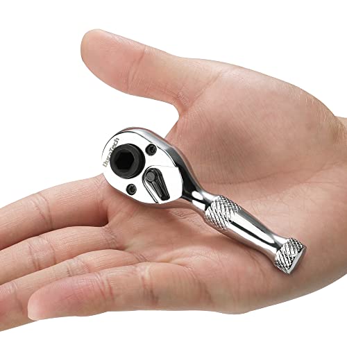 Duratech 1/4-Inch Stubby Ratchet Wrench, Socket&Bit Driver, 72-Tooth, Chrome Alloy Made thumb #5