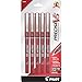 Pilot Precise V5 Stick Rolling Ball Pens Extra Fine Point 5-Pack Red Ink (26012) Patented Precision Point Technology, Smooth Skip-Free Writing, Visible Ink Supply