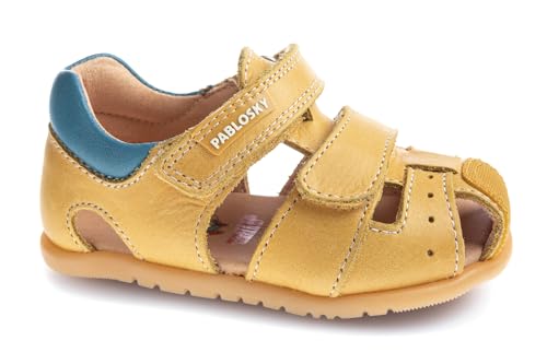 Sandales Pablosky 041788 pour bébé garçon en cuir souple bleu
