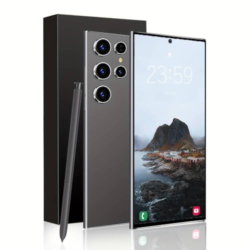 WV LeisureMaster Unlocked Phone C24 Ultra Smart Phone 256GB+8GB Large Storage Android 14 Unlocked Cell Phone 6800mAh Battery 6.8 HD Screen/5G Dual SIM/Fingerprint Unlock/GPS(Black)