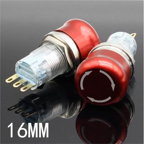 Bouton-poussoir d'arrêt d'urgence 16mm pour sécuriser machine industrielle