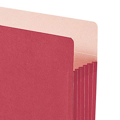 Image of Smead File Pocket, Straight-Cut Tab, 5-1 /4 inch Expansion, Letter Size, Red, 10 per Box (73241) (Pack of 2)