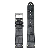 DASSARI Vintage Alligator Leather Quick Release Watch Band Strap - Grey - 20mm