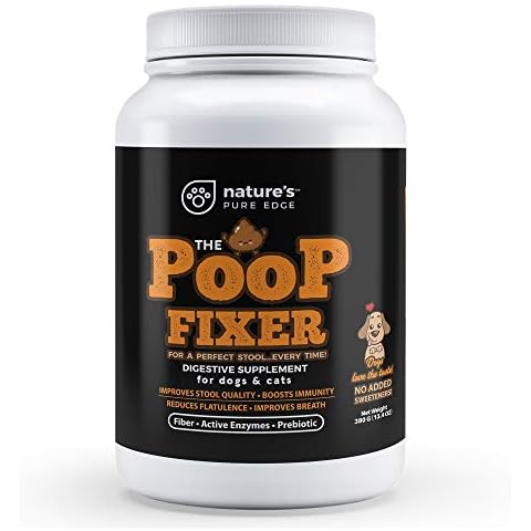 Poop Fixer Digestion Aid for Dogs. Fiber, Prebiotic & Active Enzymes to Relieve Gas and Other Digestive Issues and Optimize Stool. 13.4 OZ Powder Cover