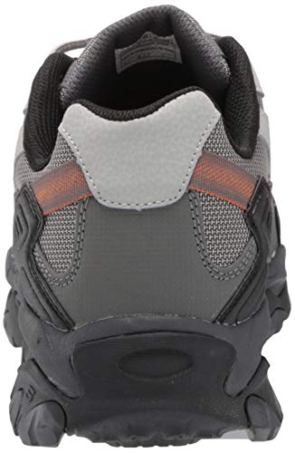Skechers Skechers mens Skechers Men's Sparta 2.0 Leather and Mesh Lace-up Sneaker Oxford, Gray/Orange, 8 US
