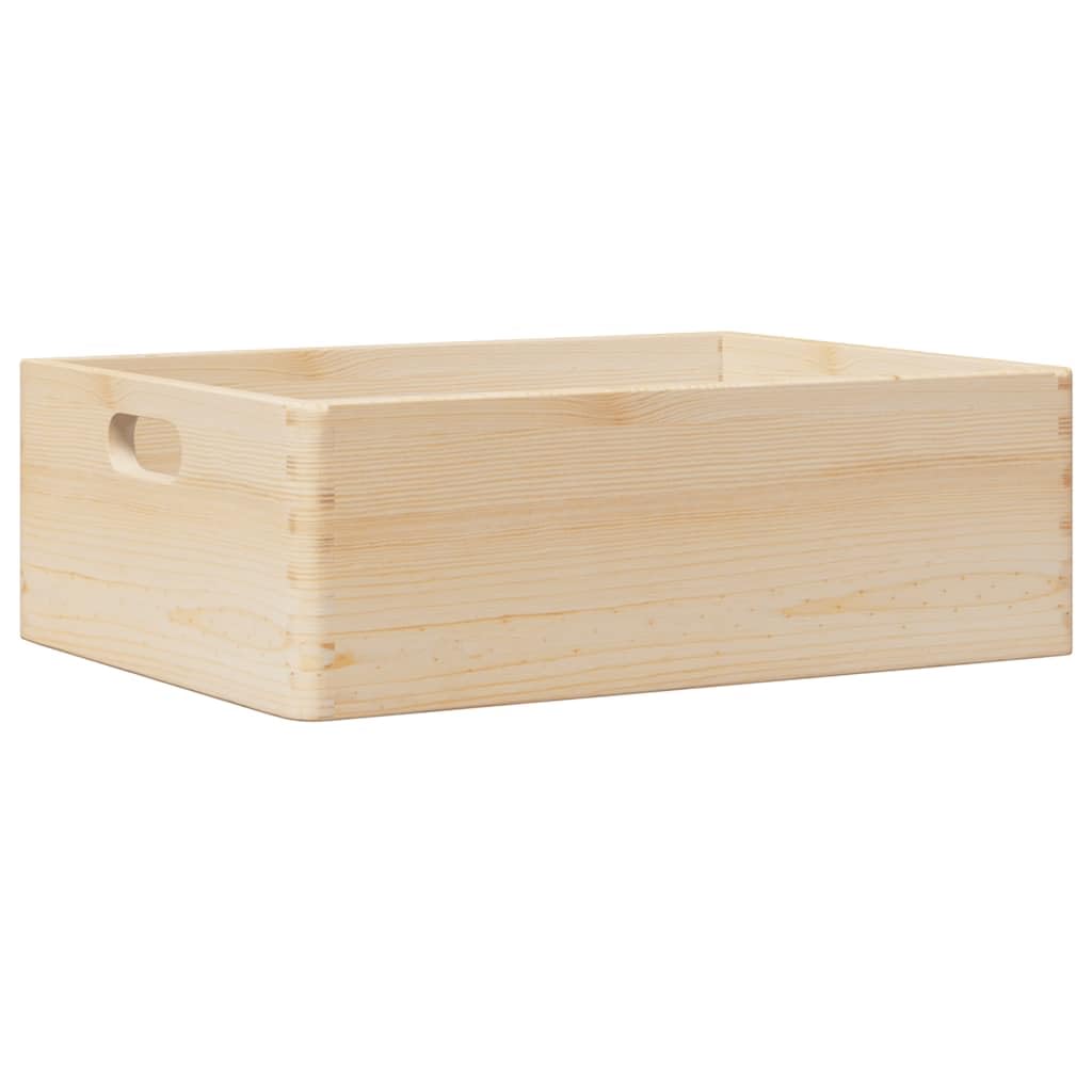 vidaXL Wooden Box with Handles 40x30x13 cm Solid Wood Pine, wooden storage box, wooden crate, wooden storage chest, storage box, wooden chest