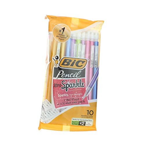 Crayon Xtra Sparkle BIC 0,7 mm en lot de 10 pour l'écriture quotidienne