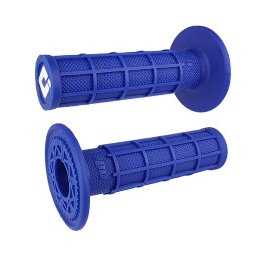 MX ODI Old Dutch International Ruffian Full Waffle Single Ply Grips - Blue