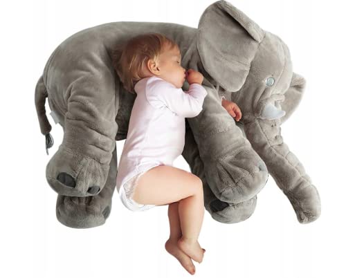 Dear Bear Peluche l'éléphant XXL géant (70, Gris)