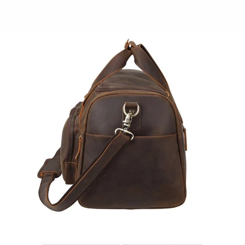 Extra Large Men's Travel Bag Leather Big Travel Duffel Male Weekend Luggage Shoulder Bag Handbag4