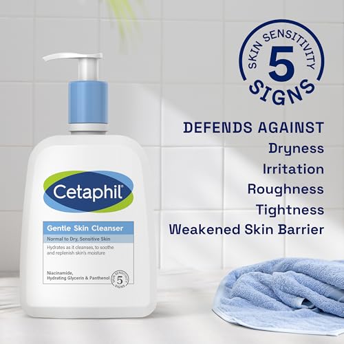 Cetaphil Gentle Skin Cleanser, 236ml, Face & Body Wash, For Normal To Dry Sensitive Skin, With Niacinamide & Glycerin, Soap Free - 8