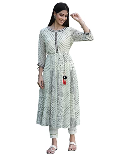 Image of Juniper Women's Georgette Printed Anarkali Kurta