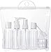 BLOMBLAUM Kit liquidi aereo 100ml | Contenitori da viaggio per liquidi | Porta shampoo aereo | Flaconi da viaggio 100 ml | Porta sapone da viaggi | Recipiente per shampoo e creme immagine