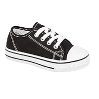 GladRags Boys Girls Kids Lace Up Canvas Low Top Trainers, Pumps, Plimsolls, Child Size 6 - Youth 6