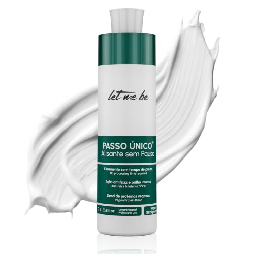 Let Me Be Alisado Brasileño Orgánico Profesional "Sin Pausa", Sin Formol | 1er Keratina para Alisar el Cabello Instantánea (Actua en 20 Minutos) | Vegana | Pelo Liso y Brillante Hasta 6 Meses - 1L
