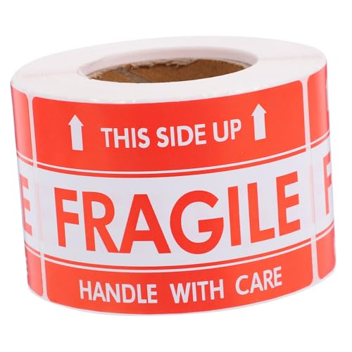 PartyKindom Shipping Care Sticker Self-Adhesive Fragile Labels for Boxes Bags Crates 3x2 Inches